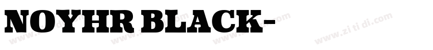 NoyhR Black字体转换 NoyhR Black字体转换